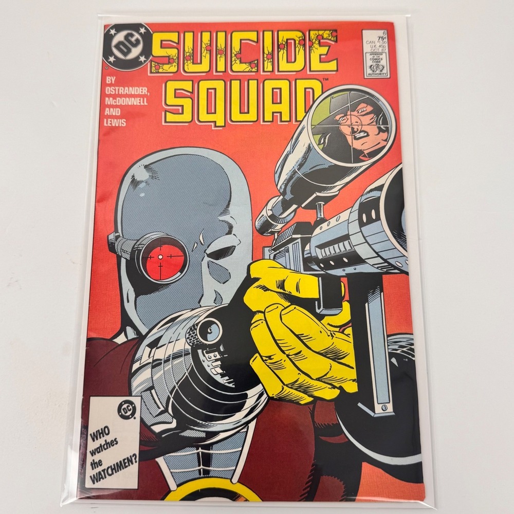 DC Comics Suicide Squad Comic Copper Age Deadshot 1987 Issue 6 w/Bag & Board